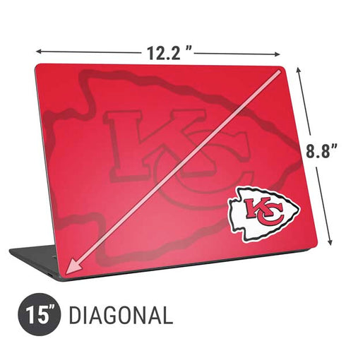 NFL Kansas City Chiefs Double Vision Universal Laptop 15in (12.2 x 8.8in) Skin