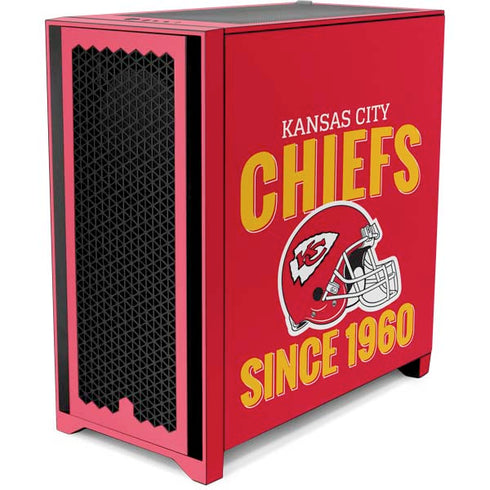 NFL Kansas City Chiefs Helmet Corsair 4000D Tempered Glass Mid-Tower ATX Case Skin