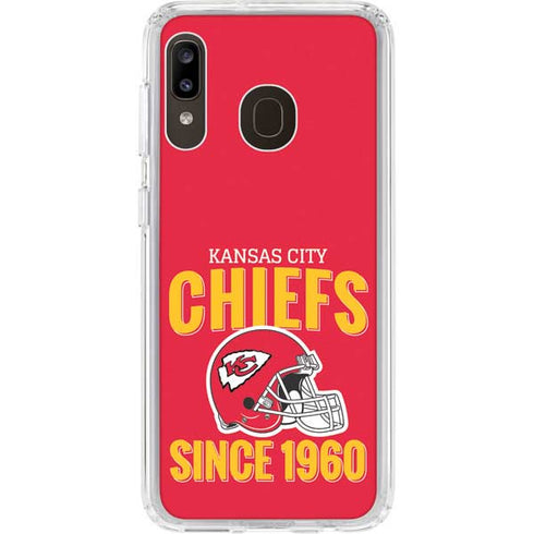 NFL Kansas City Chiefs Helmet Galaxy A20 Clear Case