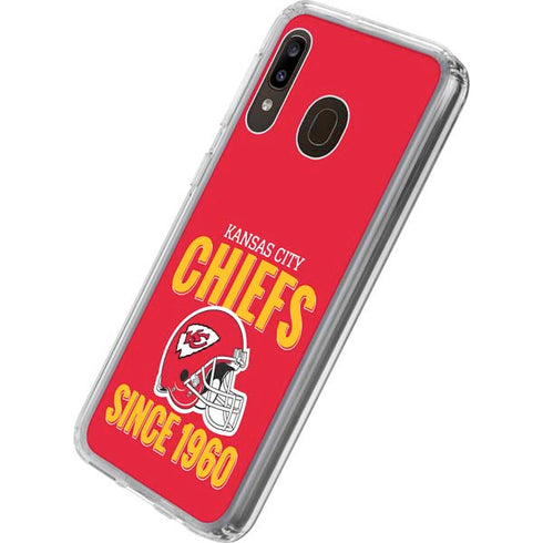 NFL Kansas City Chiefs Helmet Galaxy A20 Clear Case