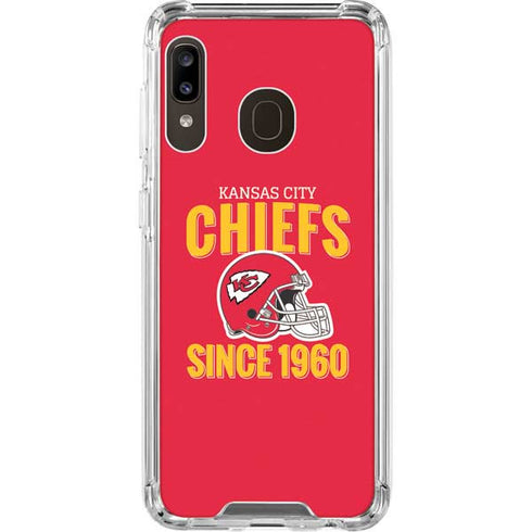 NFL Kansas City Chiefs Helmet Galaxy A30 Clear Case