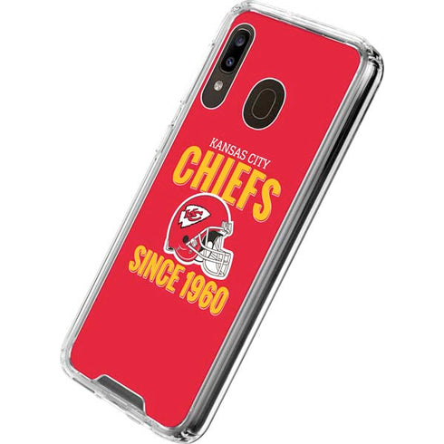 NFL Kansas City Chiefs Helmet Galaxy A30 Clear Case