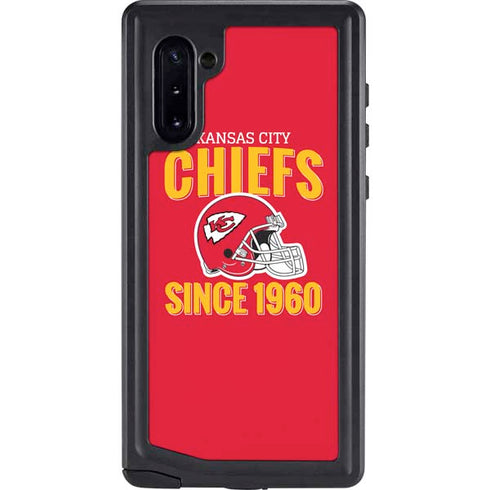 NFL Kansas City Chiefs Helmet Galaxy Note 10 Waterproof Case