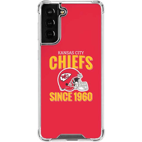 NFL Kansas City Chiefs Helmet Galaxy S21 FE Clear Case