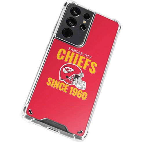 NFL Kansas City Chiefs Helmet Galaxy S21 Ultra 5G Clear Case