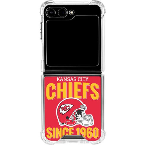 NFL Kansas City Chiefs Helmet Galaxy Z Flip5 5G Clear Case