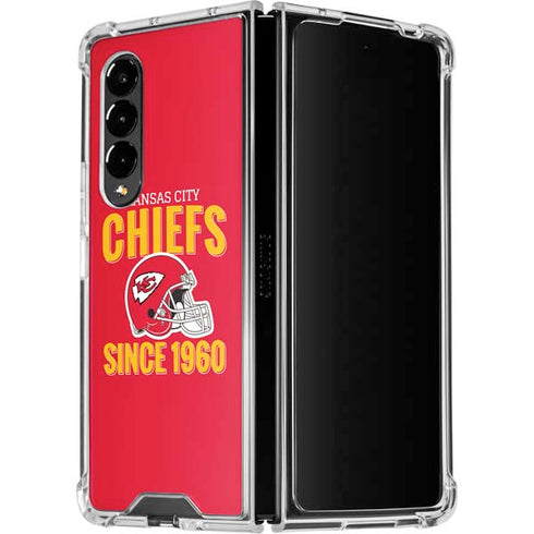 NFL Kansas City Chiefs Helmet Galaxy Z Fold4 5G Clear Case