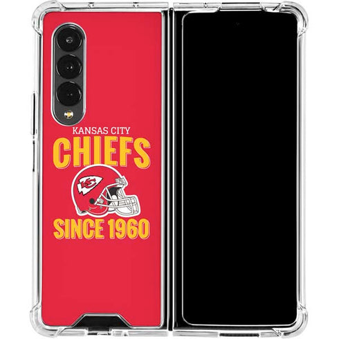 NFL Kansas City Chiefs Helmet Galaxy Z Fold4 5G Clear Case