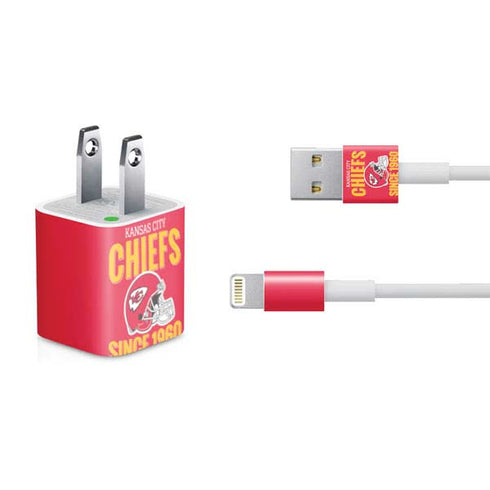 NFL Kansas City Chiefs Helmet iPhone Charger (5W USB) Skin