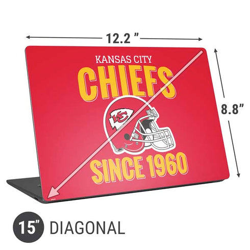 NFL Kansas City Chiefs Helmet Universal Laptop 15in (12.2 x 8.8in) Skin