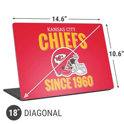 NFL Kansas City Chiefs Helmet Universal Laptop 18in (14.6 x 10.6in) Skin