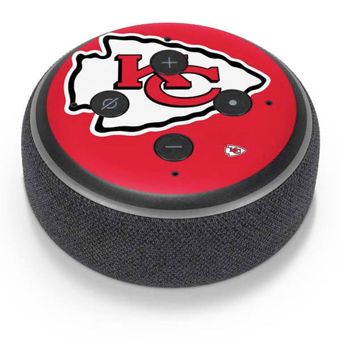 NFL Kansas City Chiefs Large Logo Amazon Echo Dot Skin