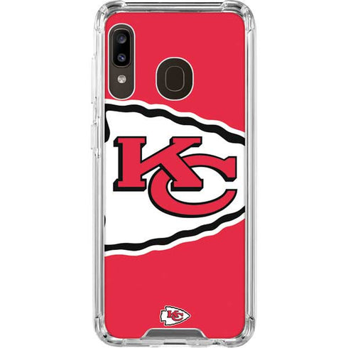 NFL Kansas City Chiefs Large Logo Galaxy A30 Clear Case
