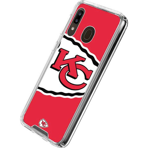 NFL Kansas City Chiefs Large Logo Galaxy A30 Clear Case