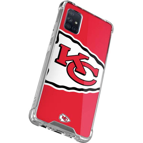 NFL Kansas City Chiefs Large Logo Galaxy A71 5G Clear Case