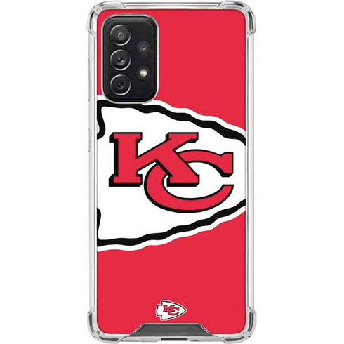 NFL Kansas City Chiefs Large Logo Galaxy A72 5G Clear Case