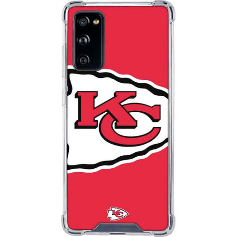 NFL Kansas City Chiefs Large Logo Galaxy S20 FE Clear Case