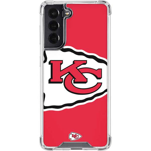 NFL Kansas City Chiefs Large Logo Galaxy S22 Clear Case