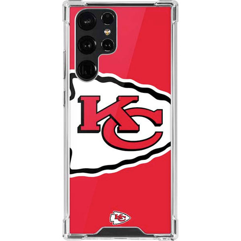 NFL Kansas City Chiefs Large Logo Galaxy S22 Ultra Clear Case