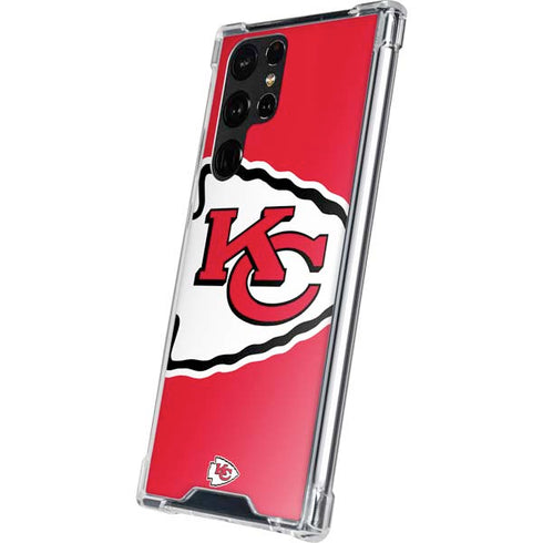 NFL Kansas City Chiefs Large Logo Galaxy S22 Ultra Clear Case