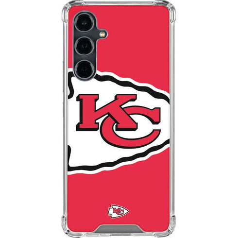 NFL Kansas City Chiefs Large Logo Galaxy S23 FE Clear Case