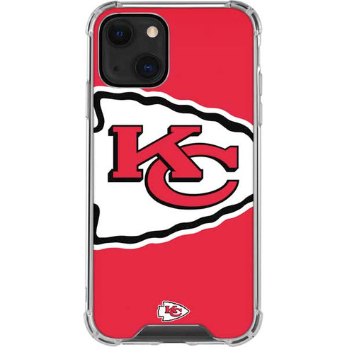 NFL Kansas City Chiefs Large Logo iPhone 13 Mini Clear Case