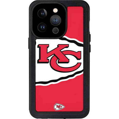 NFL Kansas City Chiefs Large Logo iPhone 14 Pro Waterproof Case