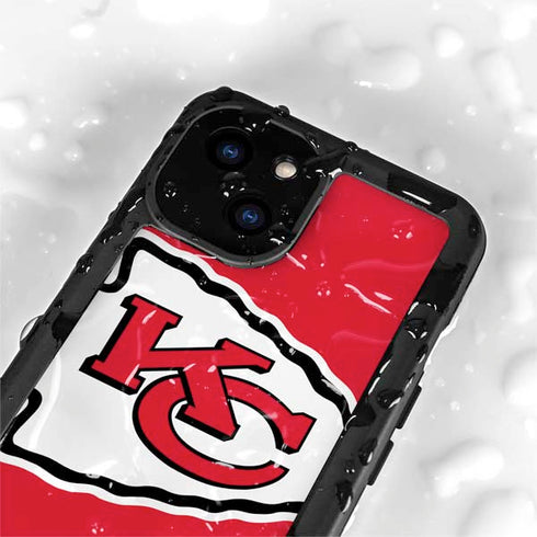 NFL Kansas City Chiefs Large Logo iPhone 15 Plus Waterproof Case
