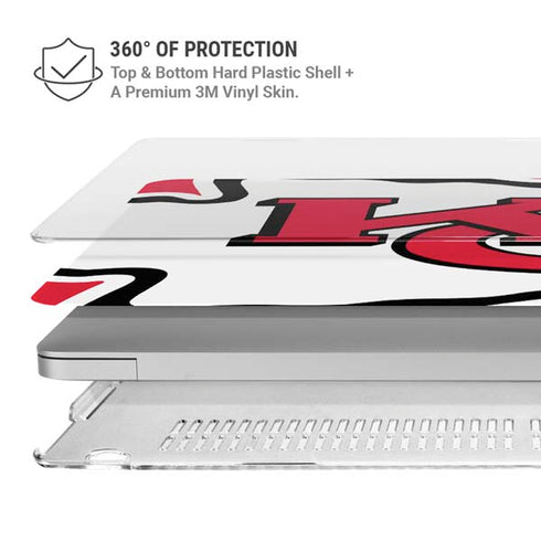 NFL Kansas City Chiefs Large Logo MacBook Air 13in M1 (2021) Case plus Skin