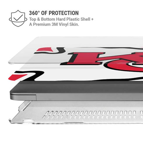NFL Kansas City Chiefs Large Logo MacBook Pro 16in (2021-25) Case plus Skin