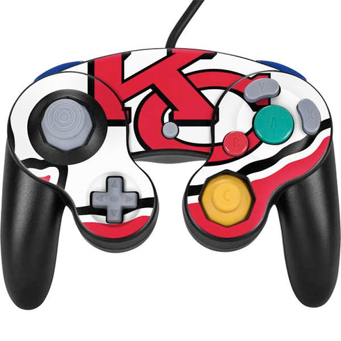 NFL Kansas City Chiefs Large Logo Nintendo GameCube Controller Skin