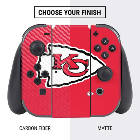NFL Kansas City Chiefs Large Logo Nintendo Switch Bundle Skin