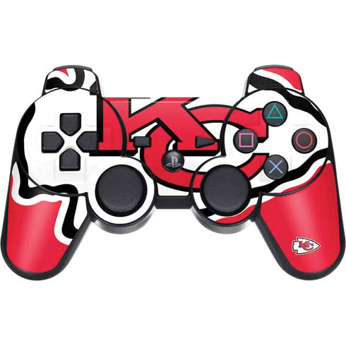 NFL Kansas City Chiefs Large Logo PS3 Dual Shock wireless controller Skin