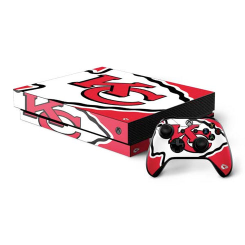 NFL Kansas City Chiefs Large Logo Xbox One X Bundle Skin