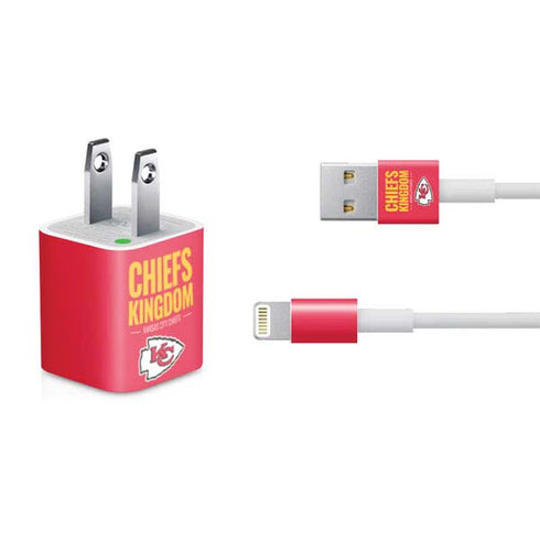 NFL Kansas City Chiefs Team Motto iPhone Charger (5W USB) Skin