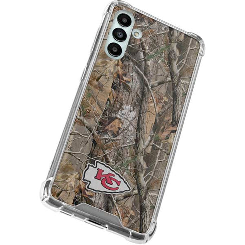 NFL Kansas City Chiefs Realtree AP Camo Galaxy A13 5G Clear Case