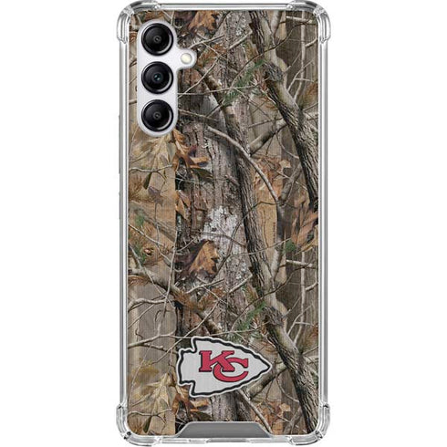 NFL Kansas City Chiefs Realtree AP Camo Galaxy A15 5G Clear Case