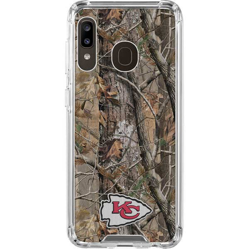 NFL Kansas City Chiefs Realtree AP Camo Galaxy A30 Clear Case