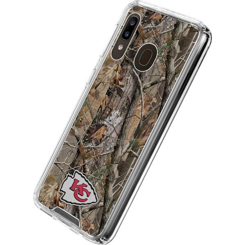 NFL Kansas City Chiefs Realtree AP Camo Galaxy A30 Clear Case