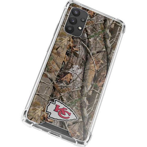 NFL Kansas City Chiefs Realtree AP Camo Galaxy A32 5G Clear Case