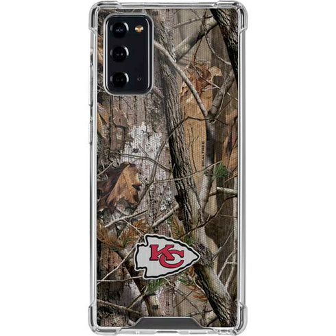 NFL Kansas City Chiefs Realtree AP Camo Galaxy Note20 5G Clear Case