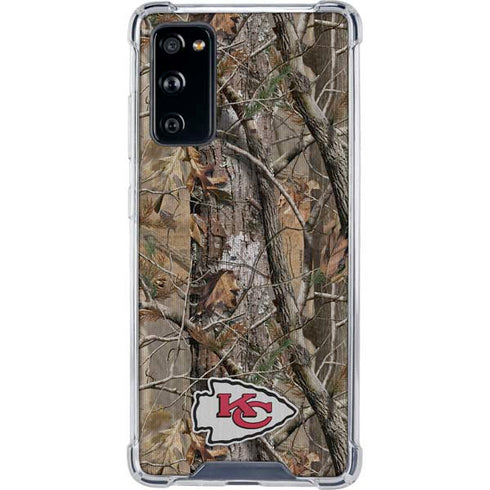 NFL Kansas City Chiefs Realtree AP Camo Galaxy S20 FE Clear Case