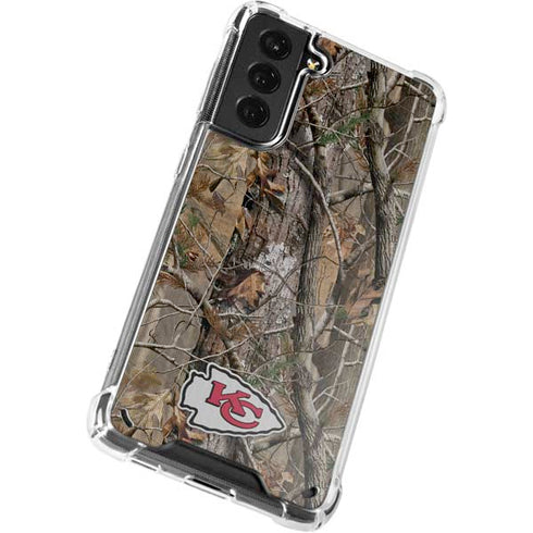 NFL Kansas City Chiefs Realtree AP Camo Galaxy S21 5G Clear Case
