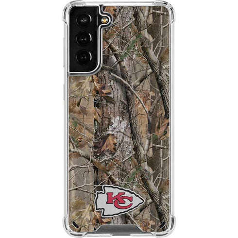 NFL Kansas City Chiefs Realtree AP Camo Galaxy S21 Plus 5G Clear Case
