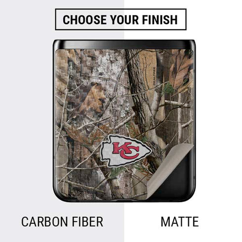 NFL Kansas City Chiefs Realtree AP Camo Galaxy Z Flip Skin