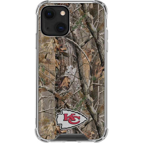 NFL Kansas City Chiefs Realtree AP Camo iPhone 14 Clear Case