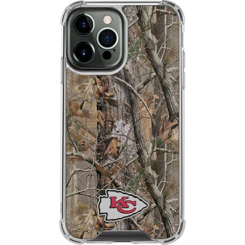 NFL Kansas City Chiefs Realtree AP Camo iPhone 14 Pro Max Clear Case