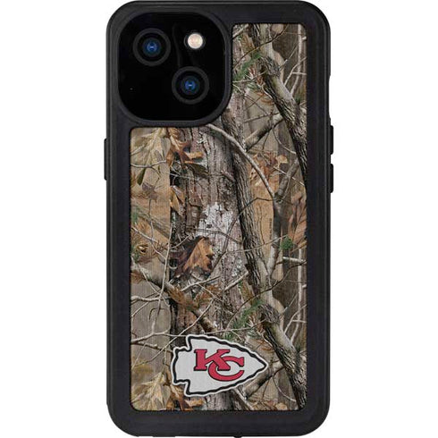 NFL Kansas City Chiefs Realtree AP Camo iPhone 15 Waterproof Case