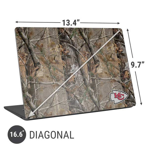 NFL Kansas City Chiefs Realtree AP Camo Universal Laptop 16.6in (13.4 x 9.7in) Skin