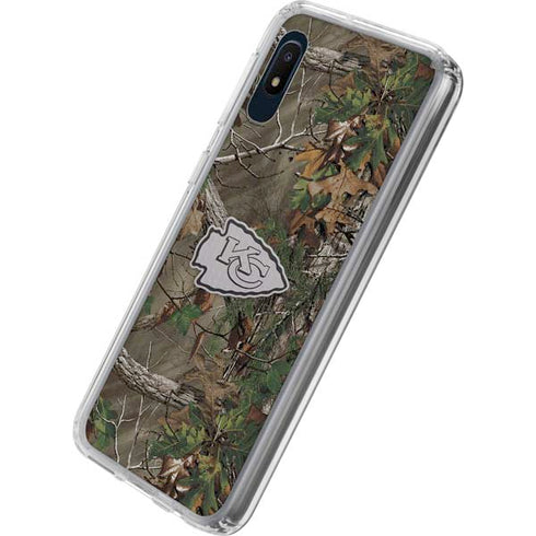 NFL Kansas City Chiefs Realtree Xtra Green Camo Galaxy A10e Clear Case